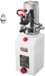 Vevor Hydraulic Power Unit 7 L Single Acting Towing Pump Maximum Relief Pressure 22 Mpa Flow Rate 3.4 L Min Hydraulic Pump Dc 12v Metal Tank Car Trailer Lifting