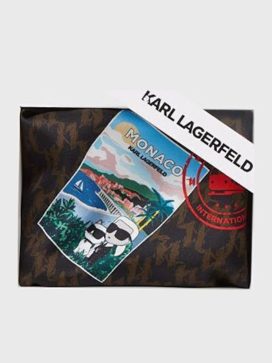 Karl Lagerfeld Γυναικείο Μεταξωτό Φουλάρι Καφέ Karl Lagerfeld Γυναικείο Μεταξωτό Φουλάρι Καφέ