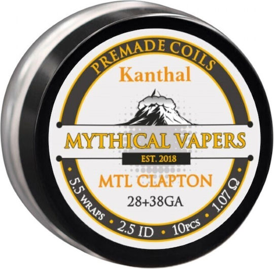 Mythical Vapers Fertige Widerstandsdrähte Mtl Clapton Kanthal A1 10 Stück