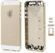 Πίσω Καπάκι Μπαταρίας Iphone 5s Logo Πλήκτρα Βάση Sim Υψηλής Ποιότητας Χρυσό