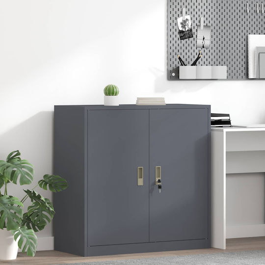 Ντουλάπι Γραφείου Μεταλλικό Ανθρακί 90x40x90cm