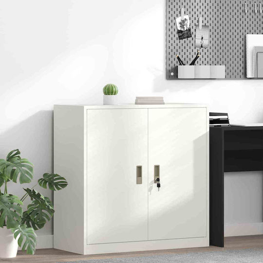 Метален Бюро Шкаф Бял 90x40x90см