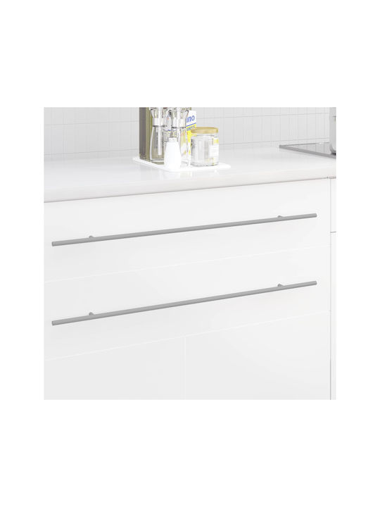 vidaXL Knob Furniture made of Metallic Silver 800mm 864740 12pcs