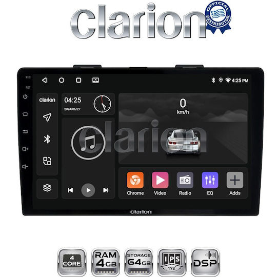 Clarion Car Audio System for Fiat 500L 2012 (Bluetooth/USB/WiFi/GPS/Apple-Carplay/Android-Auto)