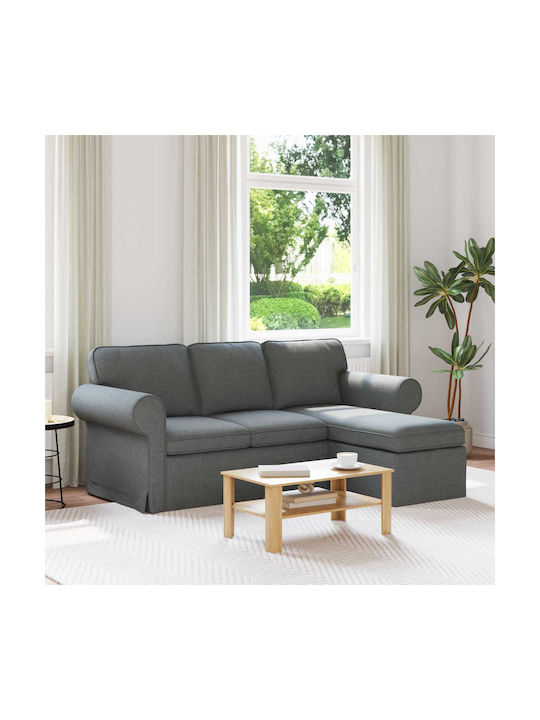 Corner Couch Dark Gray 215x138x80cm