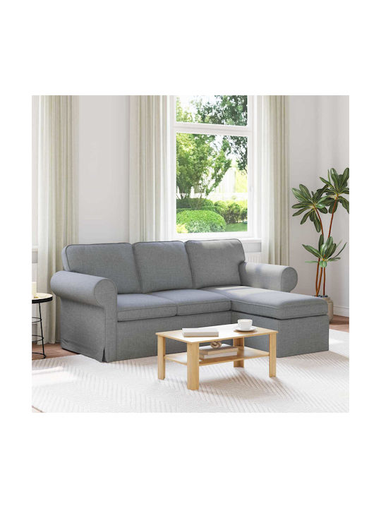 Corner Couch Light Gray 215x138x80 cm