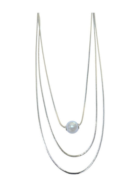 Ro-Ro Accessories Halskette Dreifach mit Perlen