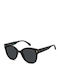 Polaroid Women's Sunglasses with Black Horn-Rimmed Frame and Grey Polarized Lenses PLD6248/S/X 807/M9