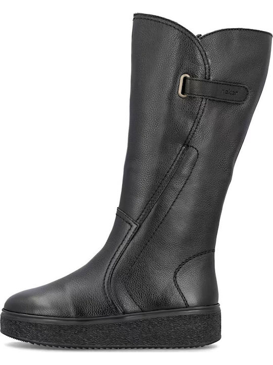Leather Women's Ankle Boots Black