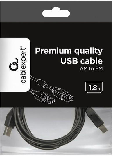 Cablexpert USB 2.0 Cable USB-A male - USB-B male 1.8m USB-2MF