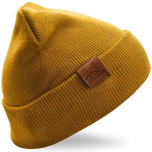 Beanie Unisex Beanie Knitted in Yellow color