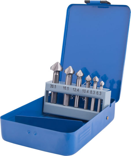 Set 6 Conical Cutters 90° Extol Craft 20094 6.3-20.5mm