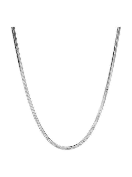 Ro-Ro Accessories Γυναικεία Αλυσίδα Λαιμού Φίδι Λεπτή Πάχους 4mm