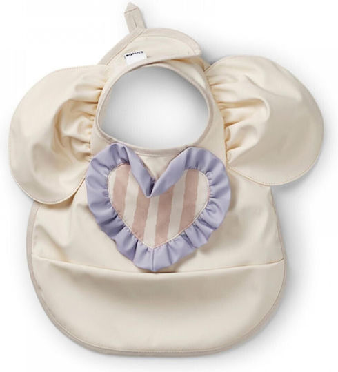 Elodie Details Waterproof Bib Fabric with Hoop & Loop Fastener & Pocket Oat White for 3 m+