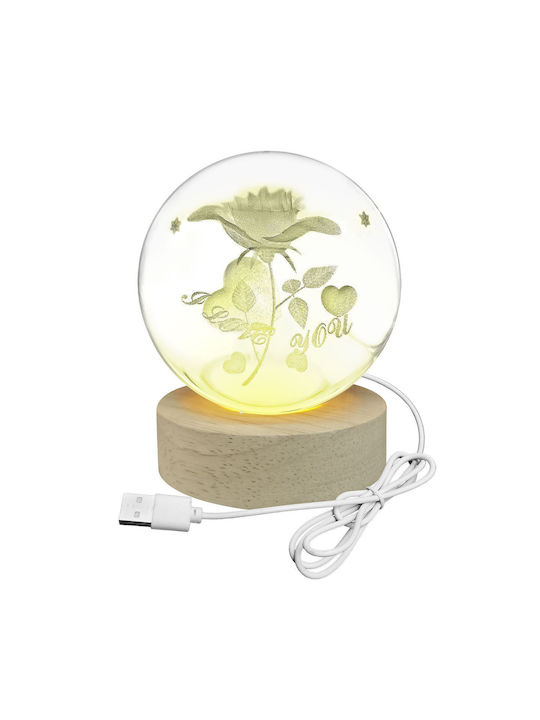 HOMie Διακοσμητικό Φωτιστικό LED Crystal Ball 8x8εκ.