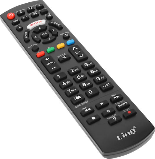 Linq Universal Remote Control Panasonic Tvs 8m Range Black