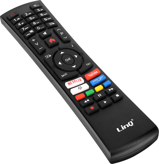 Telecomandă TV Linq Telefunken Control HDTV LED LCD Rază Semnal Până la 8m Negru
