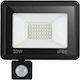 Verk Group Proiector LED Etanș 30W Alb Rece 6000K cu Senzor de Mișcare și Fotocelul IP66