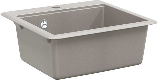 vidaXL Drop-In Sink Synthetic Granite W47xD44cm Gray