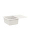 vidaXL Drop-In Sink Synthetic Granite W67xD46cm White