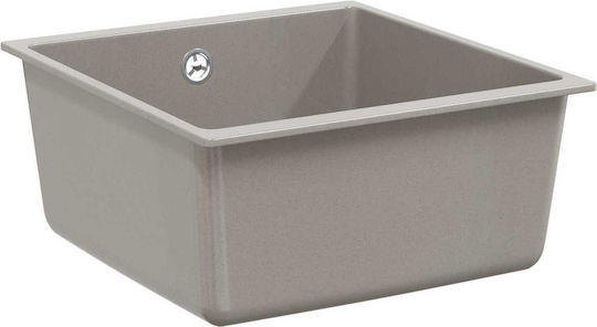 vidaXL Drop-In Sink Synthetic Granite W43xD46cm Gray