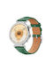 Soft Leather Watch Strap Silver Buckle Huawei Watch Gt 6 41mm Gt 5 41mm Gt 4 41mm Green