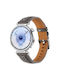 Silver Leather Bracelet Huawei Watch GT 6 41mm GT 5 41mm GT 4 41mm Grey