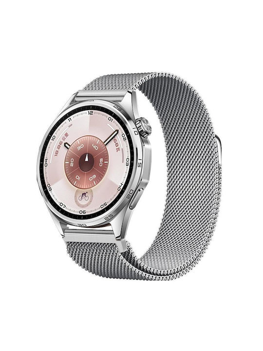 Milanese Magnetisches Tragbare Band Rostfreier Stahl Huawei Watch Gt 6 46mm Silber Milanese Magnetisches Tragbare Band Rostfreier Stahl Huawei Watch Gt 6 46mm Silber