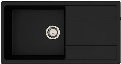 Unixton 268-KRONOS110B Ένθετος από Συνθετικό Γρανίτη Μ100xΠ50cm Μαύρος