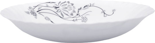 Ankor Πιάτο Βαθύ Γυάλινο Λευκό 21.5cm 8τμχ