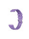 Monochrome Silicone Strap Huawei Watch GT 6 41mm GT 5 41mm GT 4 41mm Silver Buckle Purple