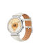 Weiches Lederarmband Silber Schnalle Huawei Watch GT 6 41mm GT 5 41mm GT 4 41mm Weiß