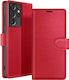 Zanaé Wallet Case Galaxy S21 Ultra 5g Stand Magnetic Tab Red