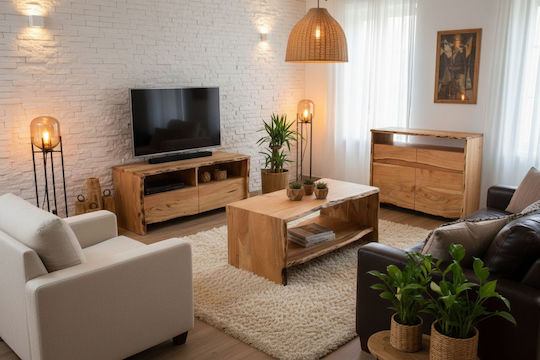 Έπιπλο TV Επιδαπέδιο Μπεζ 110x45x50εκ.