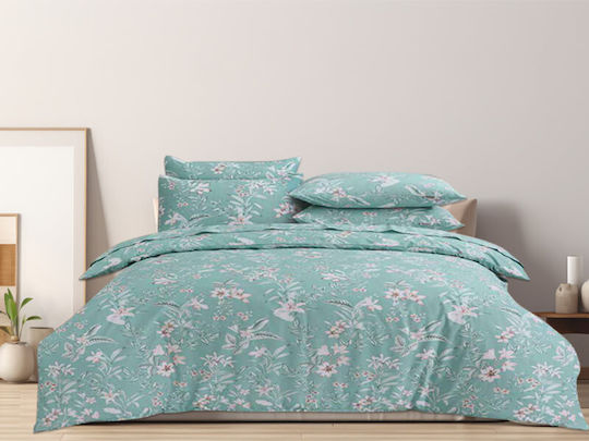 Baumwolle Bettbezug Einzel 160x240 Floral In Bloom