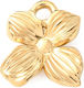 Stahl Klemmelement Blume Gold 17,5x16mm 1 Stück