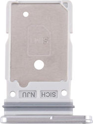 Clappio Kompatible SIM/SD-Kartenhalter Galaxy S25 Ultra Dual Nano Silber