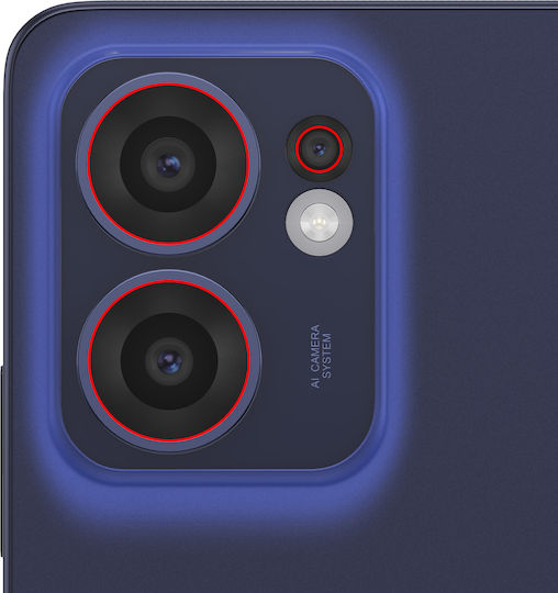 Clappio Rückkamera-Objektiv Oppo Reno13 FS In Gehärtetem Glas Schwarz
