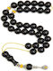 Roloi Komboloi Mastic Worry Beads with 33 Beads Black 42cm
