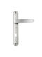 Finetto Lever Front Door with Plate Left (Center Distance 75mm) Inox Checkmate
