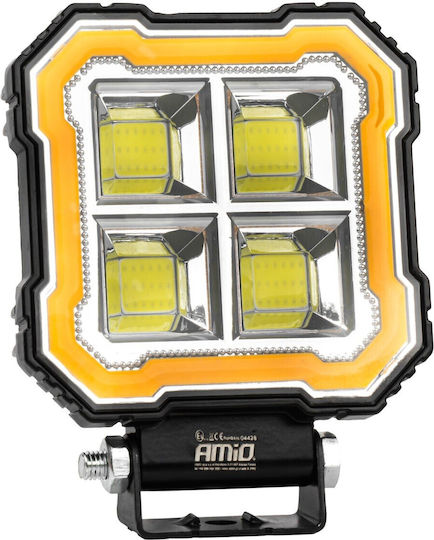 Amio Work Light Led Awl84 Flood 48w 4800lm 6500k Steady Yellow Led Bar – 9–36v 1 Piece 04428/am 04428/am 04428/am