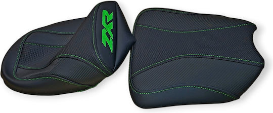 Zxr400 Kawasaki Anti-Slip Seat Cover Open Green Stitches Logo