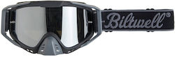 Μασκα Μοτοσυκλετας Ridgeline Script Grey Biltwell