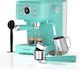 Mașină de Espresso 1100W Presiune 20bar Albastru deschis X0025PIKF3