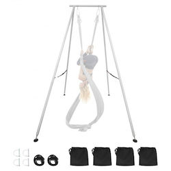 Yoga Frame Stand Vevor 3m Length Swing Stand Maximum Load 250 Kg Triangular Structure Aerial Equipment Bases Aerial Silk Yoga Lovers Non-Slip Base Lightweight Detachable Design