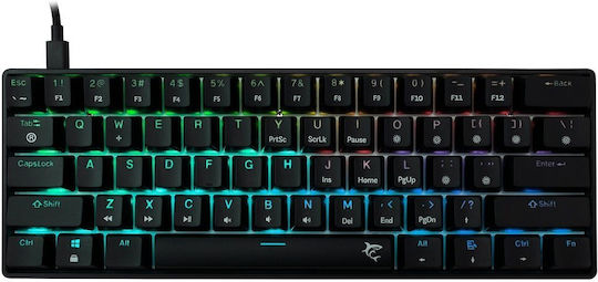 White Shark Shinobi-2 Gaming Tastatură Mecanică 60% cu Custom Brown comutatoare și iluminare RGB (Engleză US)
