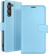 Zanaé Brieftasche Hülle Galaxy S23 Stand Funktion Magnetischer Klappe Hellblau