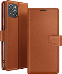 Zanaé Brieftasche Hülle Apple iPhone 15 Plus Stand Tragegurt Braune