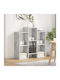 vidaXL Wohnzimmer Vitrine aus Spanplatte Grau 90x30x90cm