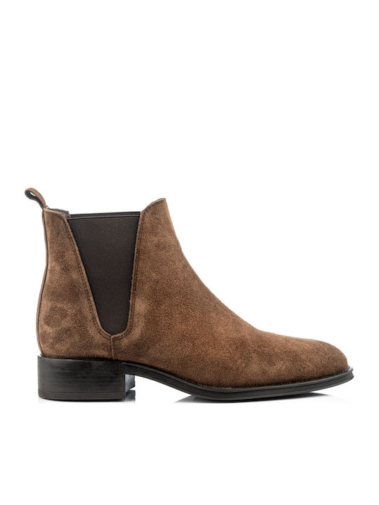 Alpe Suede Γυναικεία Μποτάκια Μπρονζέ